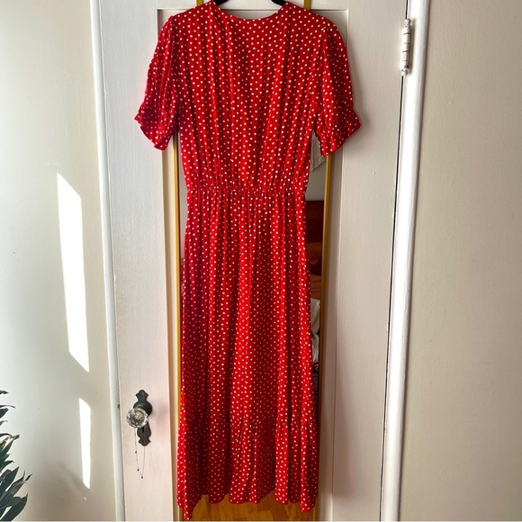 Zara Polka Dot Dress with Ruffle Hem - Picture 6 of 6